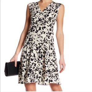 Vince Confetti Print Drop waist Dress